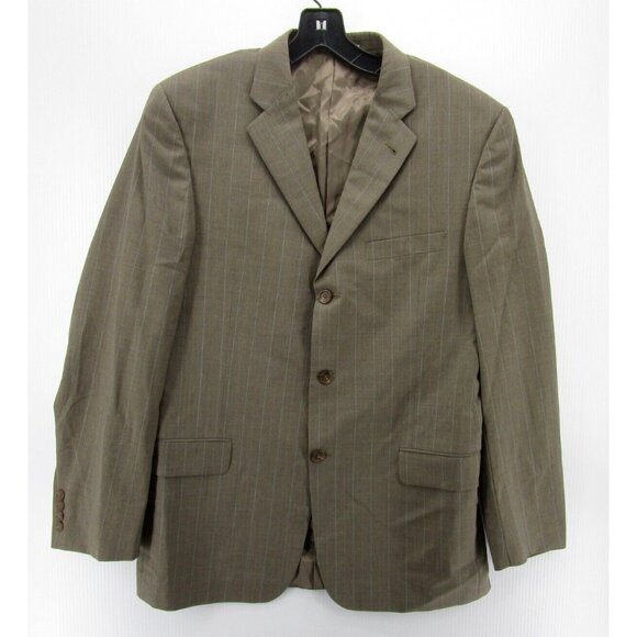 Burberry Blazer 42 Long Sport Coat Jacket Striped Business Breathable*